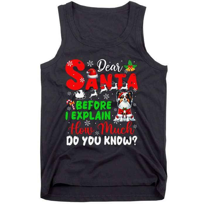 Before I Explain How Much You Know Xmas Papillon Owner Lover Tank Top