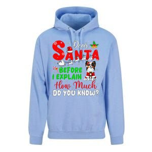 Before I Explain How Much You Know Xmas Papillon Owner Lover Unisex Surf Hoodie