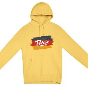 Bier German Flag Oktoberfest Premium Pullover Hoodie