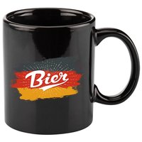 Bier German Flag Oktoberfest 11oz C Handle Ceramic Mug