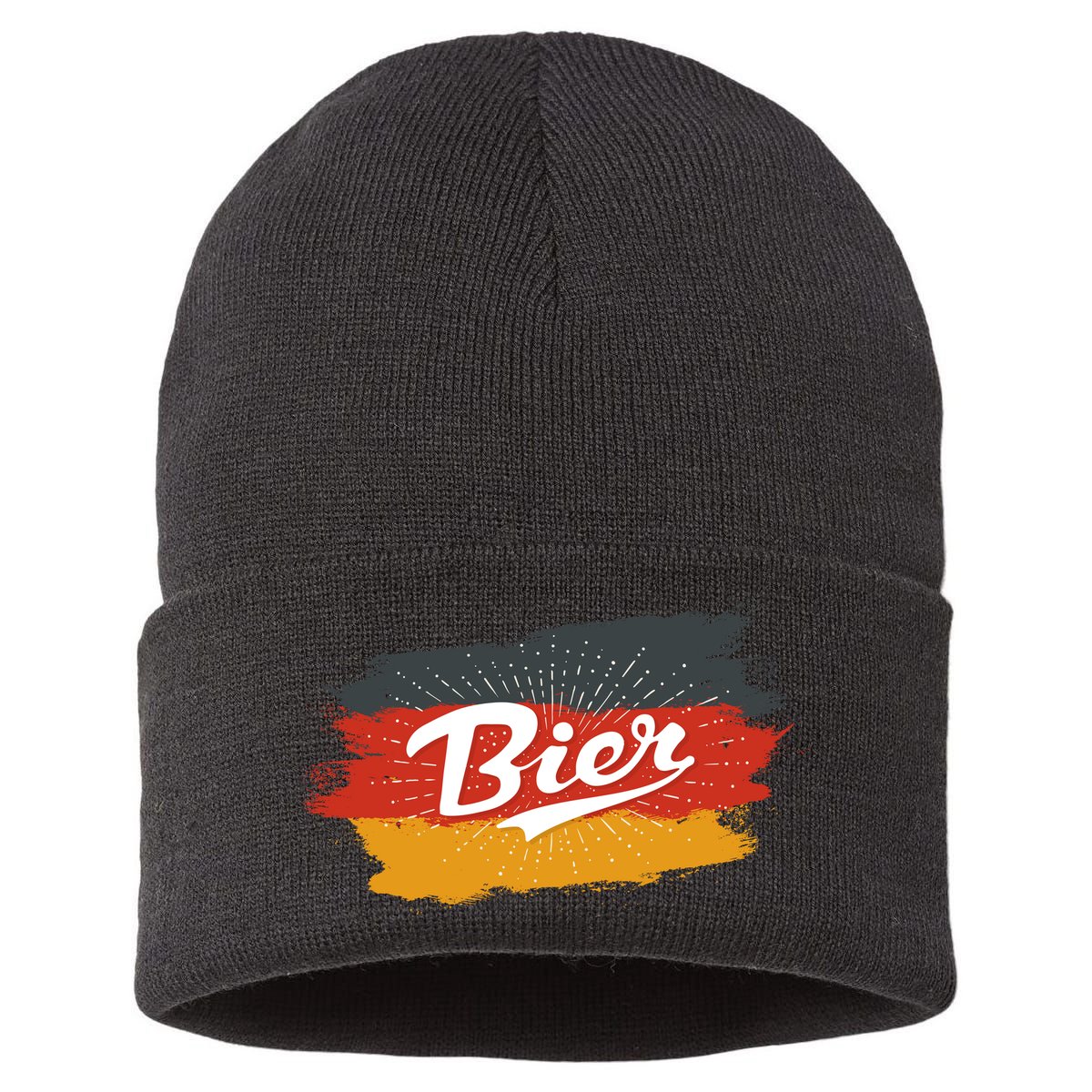 Bier German Flag Oktoberfest Sustainable Knit Beanie