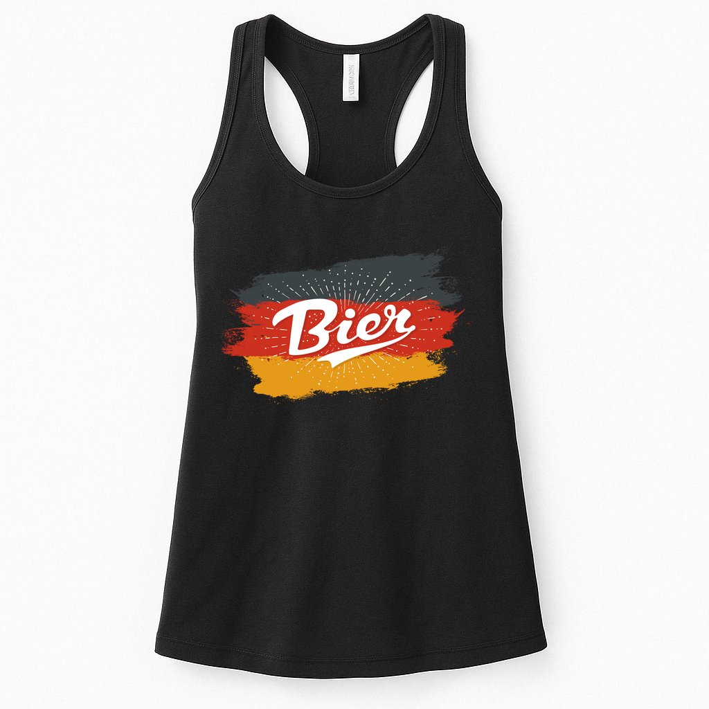 Bier German Flag Oktoberfest Womens Tank Top