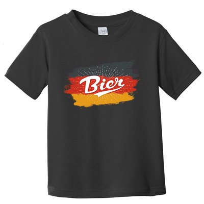 Bier German Flag Oktoberfest Toddler T-Shirt