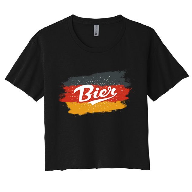 Bier German Flag Oktoberfest Crop Top
