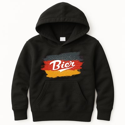Bier German Flag Oktoberfest Kids Hoodie
