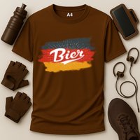 Bier German Flag Oktoberfest Cooling Performance Crew T-Shirt