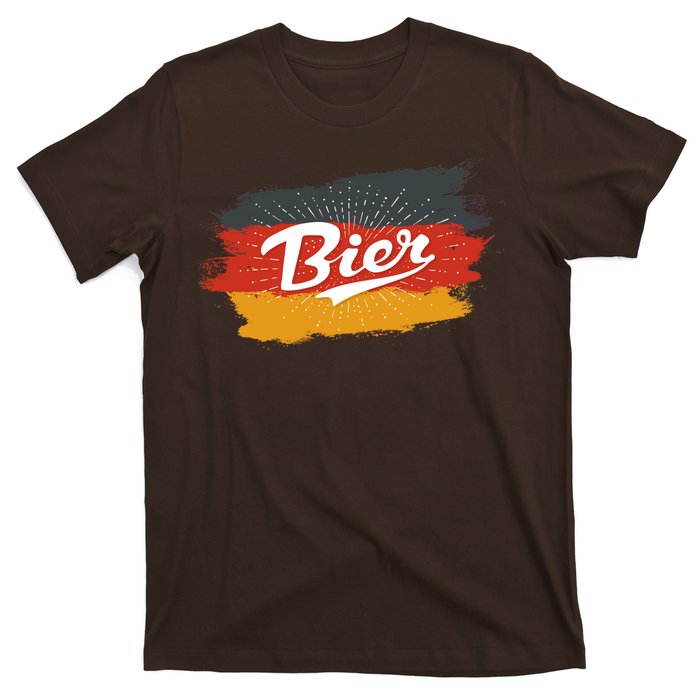 Bier German Flag Oktoberfest T-Shirt