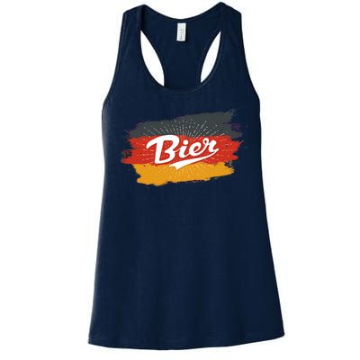 Bier German Flag Oktoberfest Women's Racerback Tank