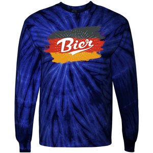 Bier German Flag Oktoberfest Tie-Dye Long Sleeve Shirt