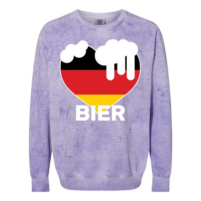 Bier Heart Full of Beer Oktoberfest Colorblast Crewneck Sweatshirt