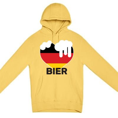 Bier Heart Full of Beer Oktoberfest Premium Pullover Hoodie