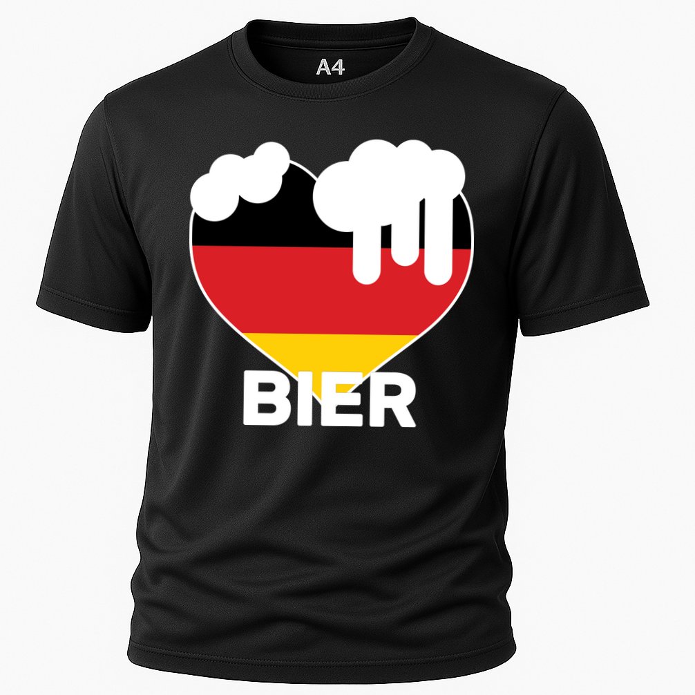 Bier Heart Full of Beer Oktoberfest Cooling Performance Crew T-Shirt