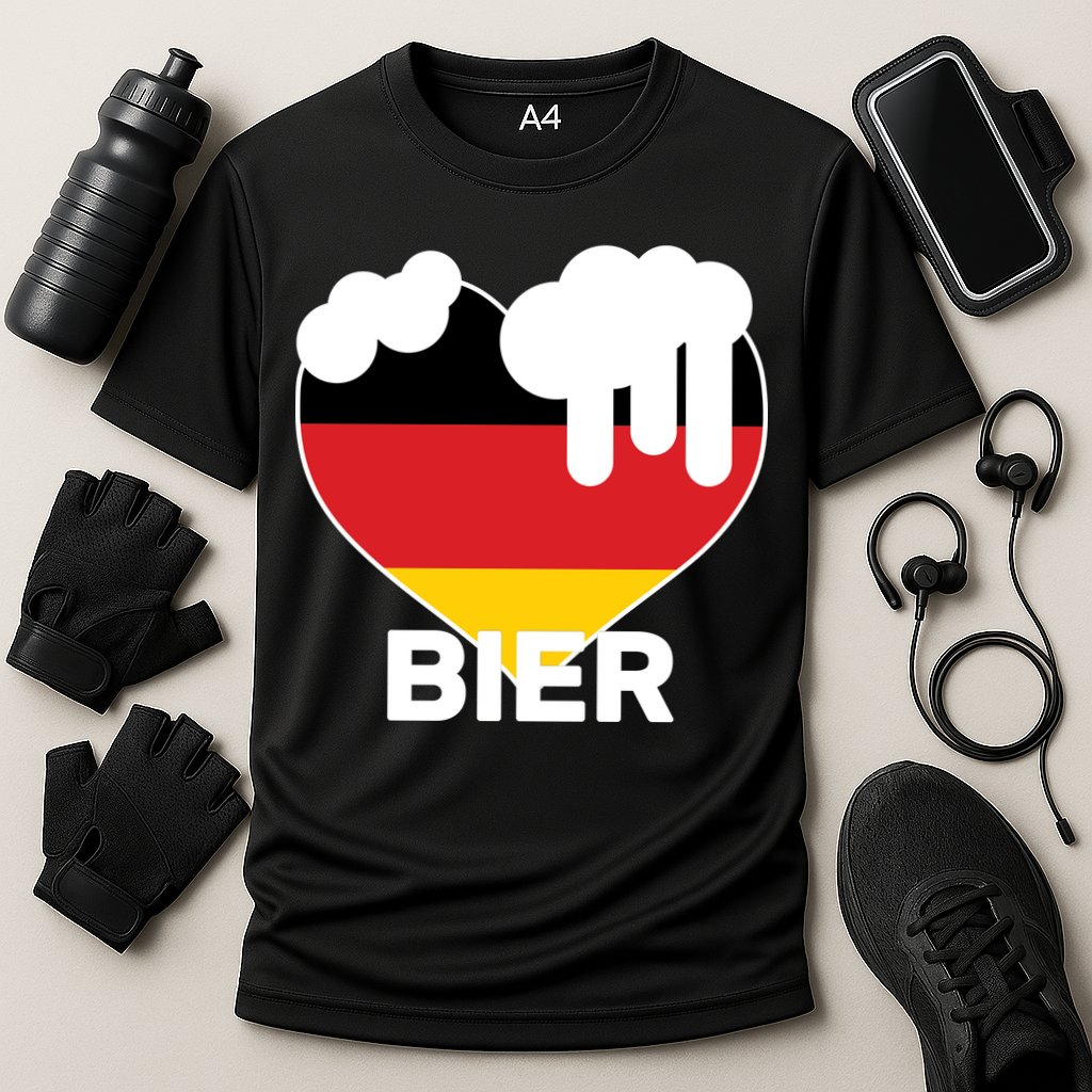 Bier Heart Full of Beer Oktoberfest Cooling Performance Crew T-Shirt