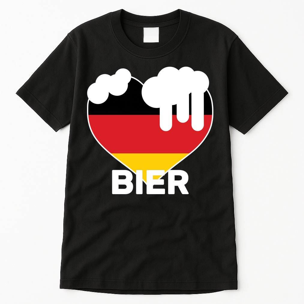 Bier Heart Full of Beer Oktoberfest Tall T-Shirt