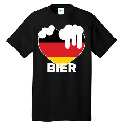 Bier Heart Full of Beer Oktoberfest Tall T-Shirt