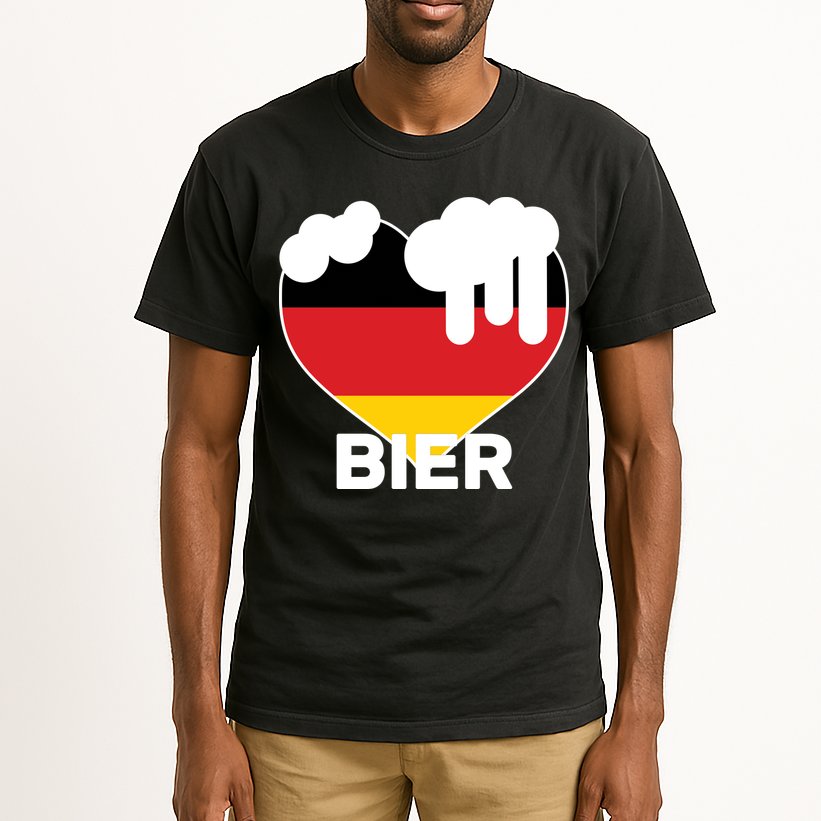 Bier Heart Full of Beer Oktoberfest Tall T-Shirt