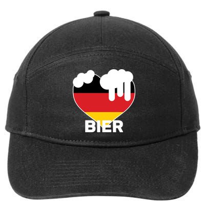 Bier Heart Full of Beer Oktoberfest 7-Panel Snapback Hat
