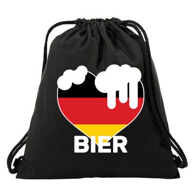 Bier Heart Full of Beer Oktoberfest Drawstring Bag