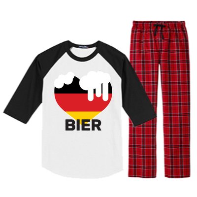 Bier Heart Full of Beer Oktoberfest Raglan Sleeve Pajama Set