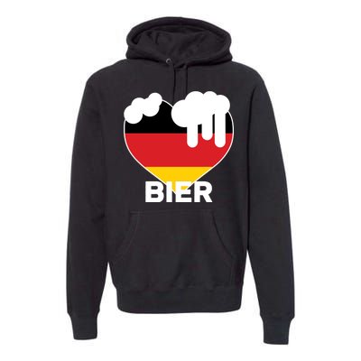 Bier Heart Full of Beer Oktoberfest Premium Hoodie