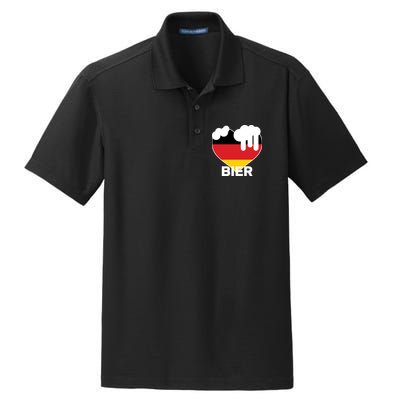 Bier Heart Full of Beer Oktoberfest Dry Zone Grid Polo
