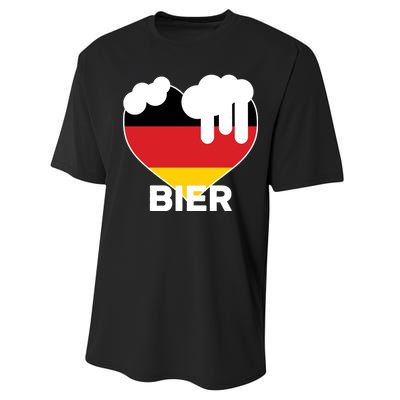 Bier Heart Full of Beer Oktoberfest Performance Sprint T-Shirt