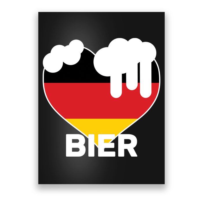 Bier Heart Full of Beer Oktoberfest Poster