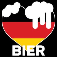 Bier Heart Full of Beer Oktoberfest Poster