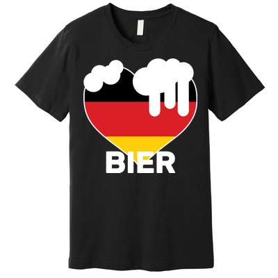 Bier Heart Full of Beer Oktoberfest Premium T-Shirt