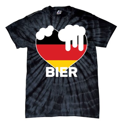 Bier Heart Full of Beer Oktoberfest Tie-Dye T-Shirt