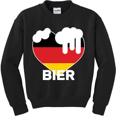 Bier Heart Full of Beer Oktoberfest Kids Sweatshirt
