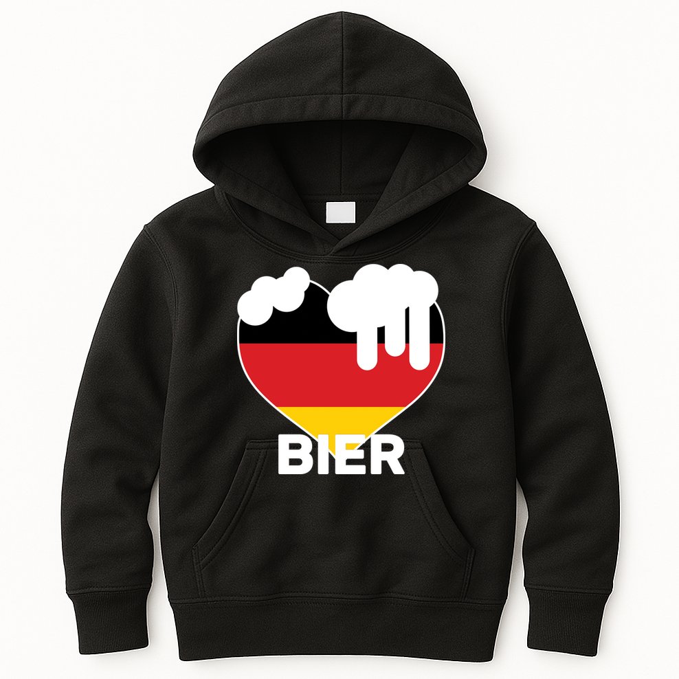 Bier Heart Full of Beer Oktoberfest Kids Hoodie