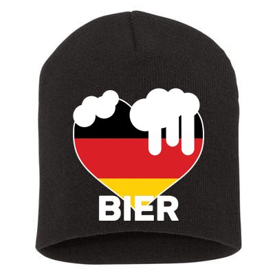 Bier Heart Full of Beer Oktoberfest Short Acrylic Beanie