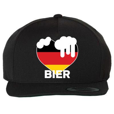 Bier Heart Full of Beer Oktoberfest Wool Snapback Cap