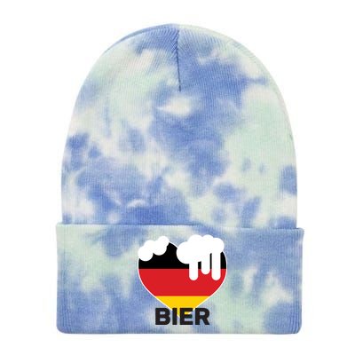 Bier Heart Full of Beer Oktoberfest Tie Dye 12in Knit Beanie