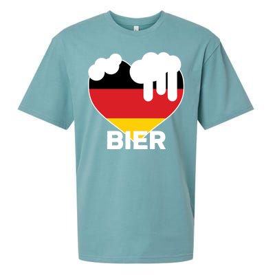 Bier Heart Full of Beer Oktoberfest Sueded Cloud Jersey T-Shirt