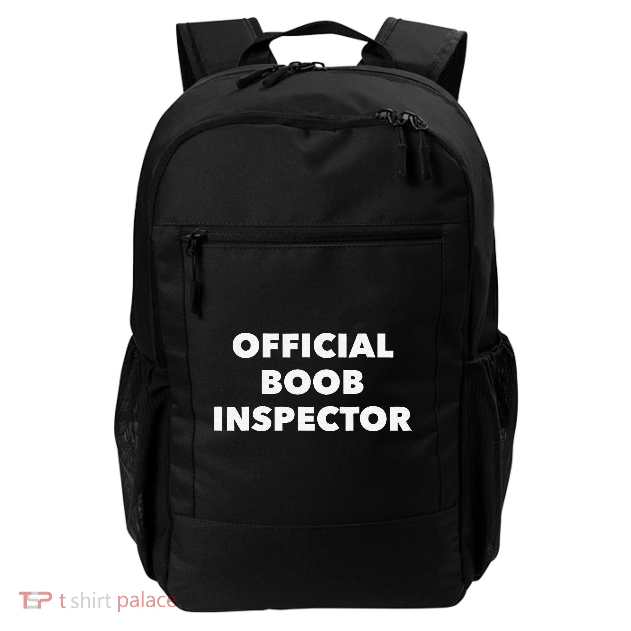 Boob Inspector Funny Saying Halloween Quote Costume Backpack