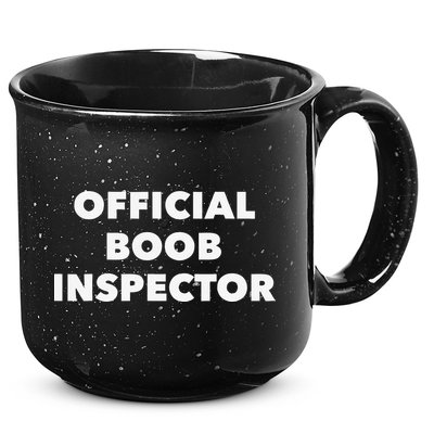 Boob Inspector Funny Saying Halloween Quote Costume 15oz Campfire Ceramic Mug