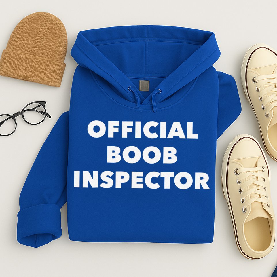 Boob Inspector Funny Saying Halloween Quote Costume Hoodie