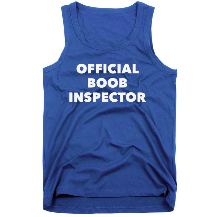 Boob Inspector Funny Saying Halloween Quote Costume Tank Top