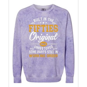 Built In Fifties 50s Original Unrestored 70th Birthday Funny Colorblast Crewneck Sweatshirt