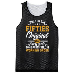 Built In Fifties 50s Original Unrestored 70th Birthday Funny Mesh Reversible Basketball Jersey Tank