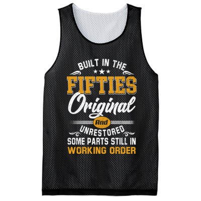 Built In Fifties 50s Original Unrestored 70th Birthday Funny Mesh Reversible Basketball Jersey Tank