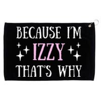 Because Izzy For Gift Idea Funny Name Gifts Grommeted Golf Towel