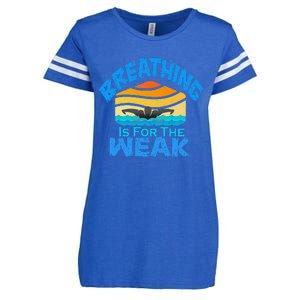 Breathing Is For The Weak Sports Swimming Funny Swimmers Enza Ladies Jersey Football T-Shirt