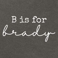 B Is For Brady Cotton Canvas Backpack