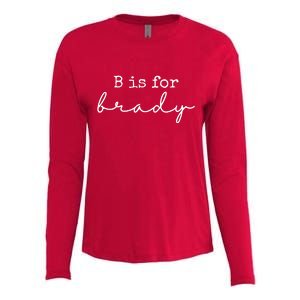 B Is For Brady Womens Cotton Relaxed Long Sleeve T-Shirt