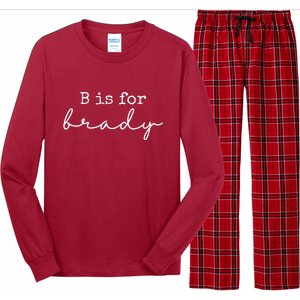 B Is For Brady Long Sleeve Pajama Set