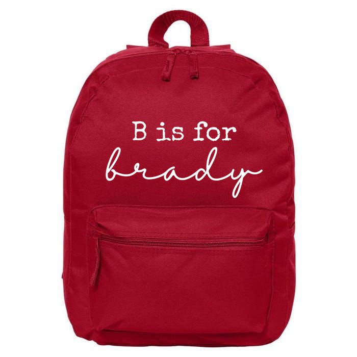B Is For Brady 16 in Basic Backpack
