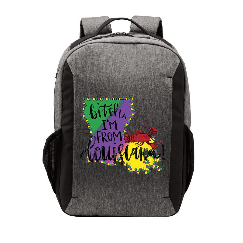 Bitch I'm From Louisiana Mardi Gras Louisiana Map Vector Backpack